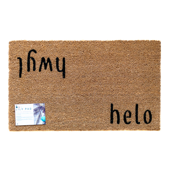 Helo Hwyl Door Mat | Welsh Cymraeg gift | Housewarming gift | Doormat by LPDoormats
