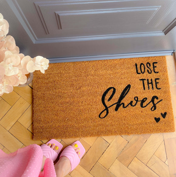 funny no shoes doormat
