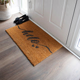 Helo doormat in grey | Welsh Cymraeg | LPDoormats